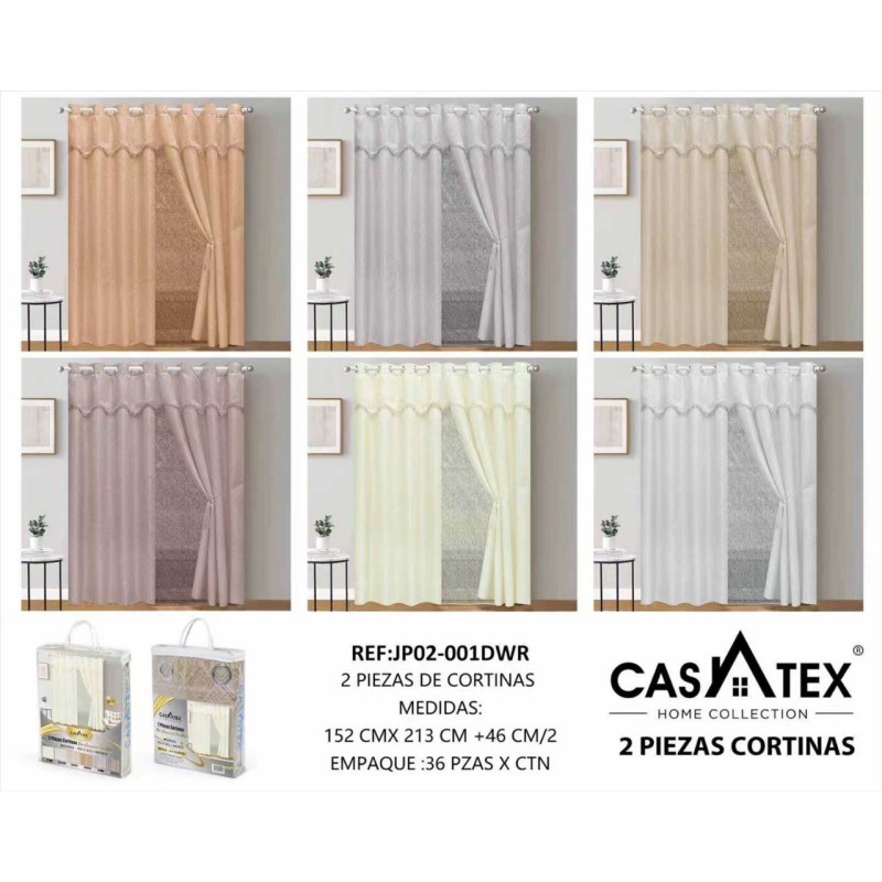 Cortinas Casatex Home Collection (2 Piezas)