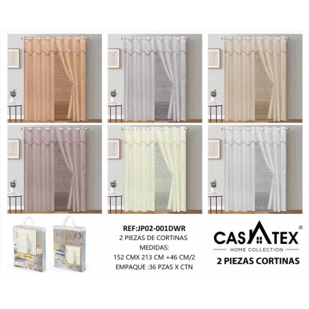 Cortinas Casatex Home Collection (2 Piezas)