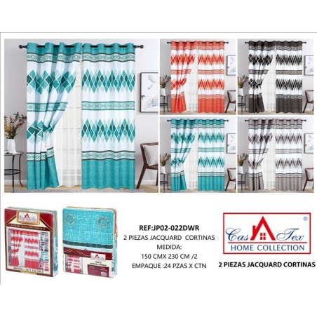 Cortinas Jacquard Casatex (2 Piezas)
