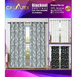 Cortinas Blackout Premium (Diseño Plumas)