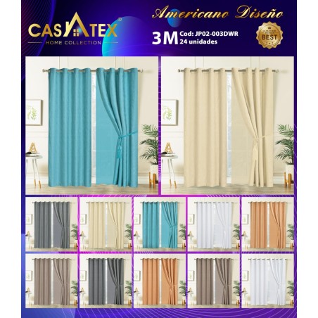 Cortinas Americano Diseño con Tul (Calidad 3M)