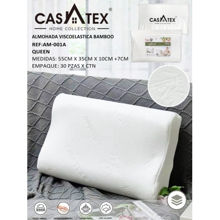 Almohada Viscoelástica Bamboo Queen por Mayor | Casatex Perú