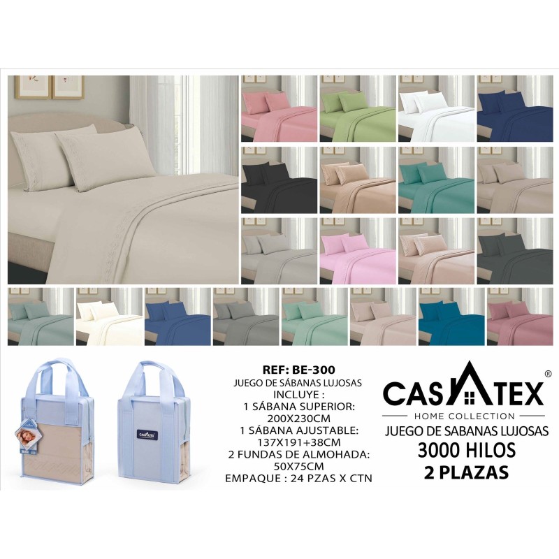 Sábanas 3000 Hilos 2 Plazas por Mayor | Casatex Perú