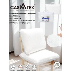 Almohada Viscoelastica Bamboo Super Queen por Mayor | Casatex Peru