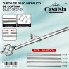 TUBO DE CORTINA NEGRO Y PLATEADO CASA ISLA